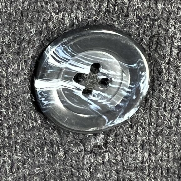 Vintage Shawl Collar Cardigan Mens L Cable Knit Gray Pockets Fisherman Sweater - Picture 12 of 16